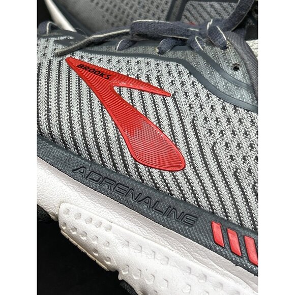 Brooks Mens Adrenaline GTS 20 Running Shoes Size 8.5 Gray Red - Picture 7 of 10